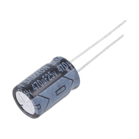 Condensator electrolitic THT 470uF 25V Ø10x16mm 5mm | Electronic-mag.ro | Componente Electronice