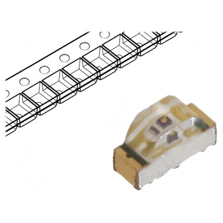 LED SMD 0603 verde 18-52mcd 1,6x1x0,6mm 20mA 155° | Electronic-mag.ro | Componente Electronice