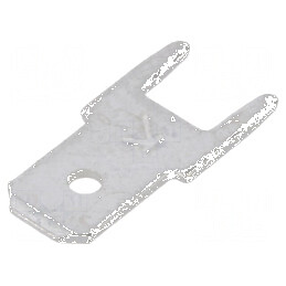 Terminal plat 4,8mm 0,5mm tată THT alamă cositorit drept | Electronic-mag.ro | Componente Electronice