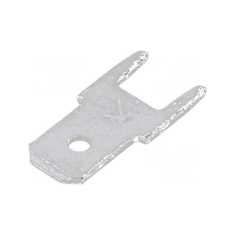 Terminal plat 4,8mm 0,5mm tată THT alamă cositorit drept | Electronic-mag.ro | Componente Electronice