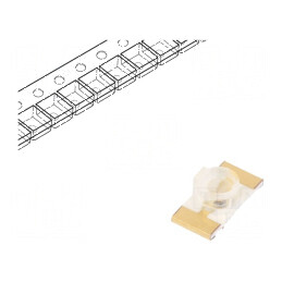 LED SMD 1206 roșu 400-550mcd 3,2x1,6x1,1mm 70° 20mA 75mW | Electronic-mag.ro | Componente Electronice