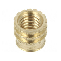 Adaos filetat alamă M3 BN 37885 4,1mm pentru plastic | Electronic-mag.ro | Componente Electronice