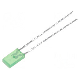LED verde dreptunghiular 3,9x1,9mm 20mA 110° 1÷4mcd | Electronic-mag.ro | Componente Electronice