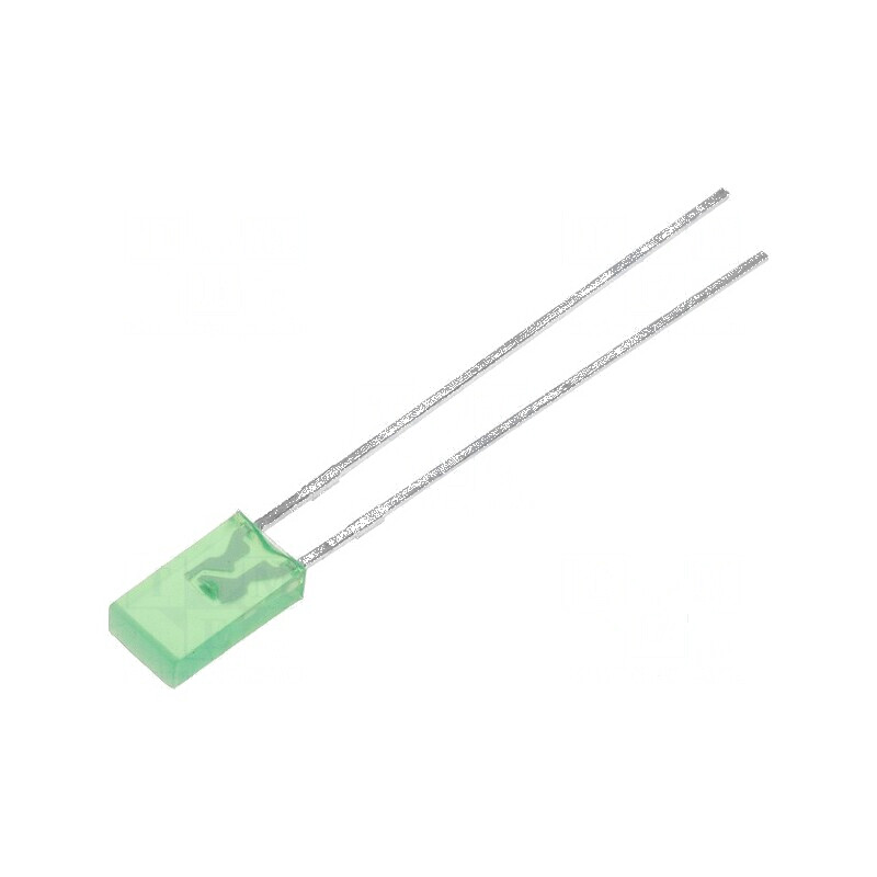 LED verde dreptunghiular 3,9x1,9mm 20mA 110° 1÷4mcd | Electronic-mag.ro | Componente Electronice
