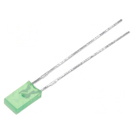 LED verde dreptunghiular 3,9x1,9mm 20mA 110° 1÷4mcd | Electronic-mag.ro | Componente Electronice