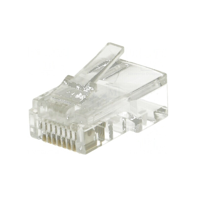 Conector RJ45 8p8c Cat 5e neecanaţi | Electronic-mag.ro | Componente Electronice