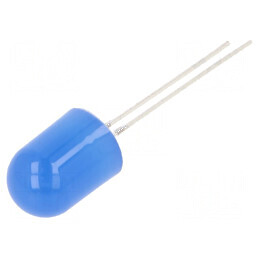 LED albastru 10mm 220-330mcd 30° plat 108mW | Electronic-mag.ro | Componente Electronice