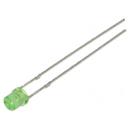 LED 3mm Verde 1560-2180mcd 60° Concav 108mW | Electronic-mag.ro | Componente Electronice