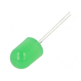 LED verde 10mm 500-750mcd 30° plat | Electronic-mag.ro | Componente Electronice