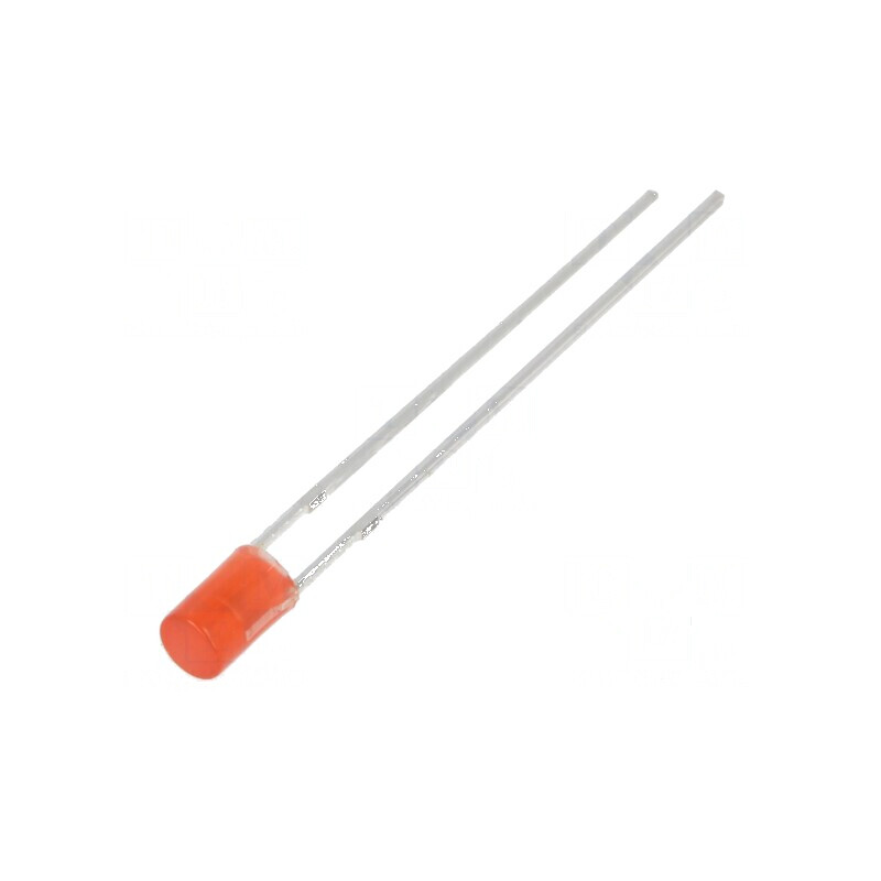 LED 3mm roșie 330-500mcd 140° plat, Nr.term: 2 | Electronic-mag.ro | Componente Electronice