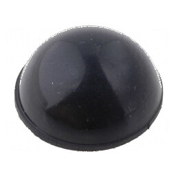 Picioruş autoadeziv negru din gumă 15,9mm x 8mm | Electronic-mag.ro | Componente Electronice
