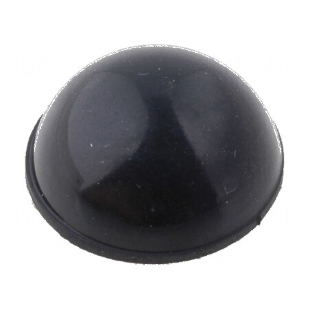 Picioruş autoadeziv negru din gumă 15,9mm x 8mm | Electronic-mag.ro | Componente Electronice