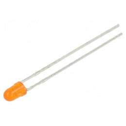 LED ambră 2,9mm 15mcd 60° convex 2 termi | Electronic-mag.ro | Componente Electronice