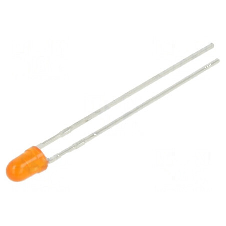 LED ambră 2,9mm 15mcd 60° convex 2 termi | Electronic-mag.ro | Componente Electronice