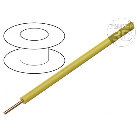 Cablu TDY sârmă PVC galben 150V 0,5mm 500m | Electronic-mag.ro | Componente Electronice