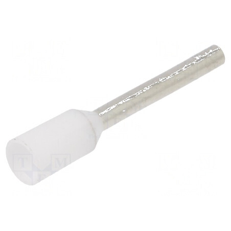 Vârf tub de capăt izolată 0,5mm² 10mm cositorit albă | Electronic-mag.ro | Componente Electronice