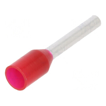 Vârf tub capăt izolată 1mm2 10mm cositorit crimpat roşie | Electronic-mag.ro | Componente Electronice