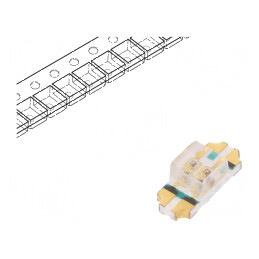 LED SMD 1205 roșie/galben-verde 3,2x1,25x1,1mm 130° 60mW | Electronic-mag.ro | Componente Electronice