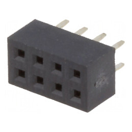 Conector şiruri pini soclu mamă PIN 8 drept 2mm THT 2x4 | Electronic-mag.ro | Componente Electronice