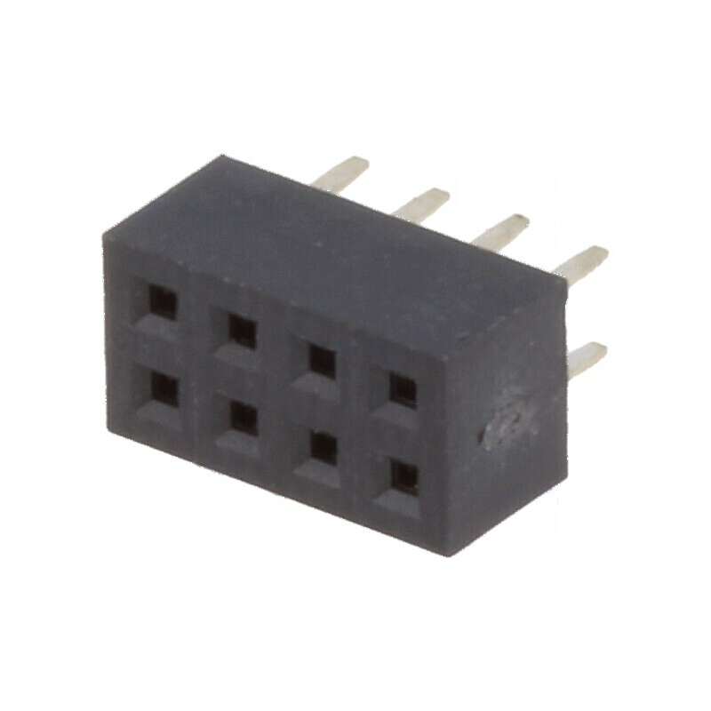 Conector şiruri pini soclu mamă PIN 8 drept 2mm THT 2x4 | Electronic-mag.ro | Componente Electronice