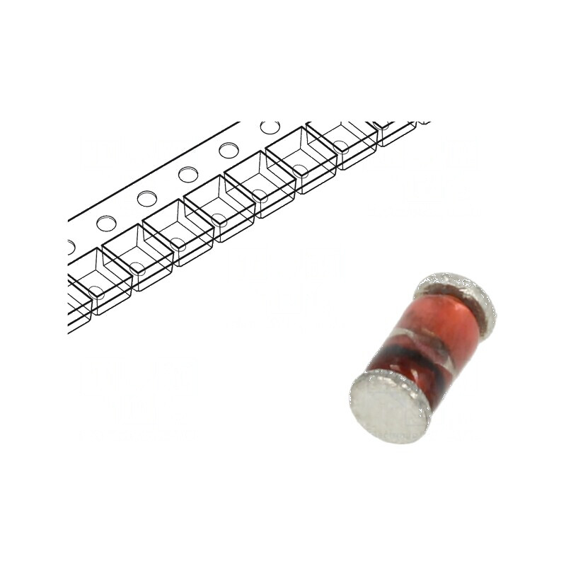 Diodă Zener 1W 4,7V SMD DO213AB MELF glass ZMY | Electronic-mag.ro | Componente Electronice