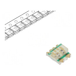 LED SMD roșie/galben-verde 1,9x1,6x0,8mm 130° 20mA 60mW | Electronic-mag.ro | Componente Electronice