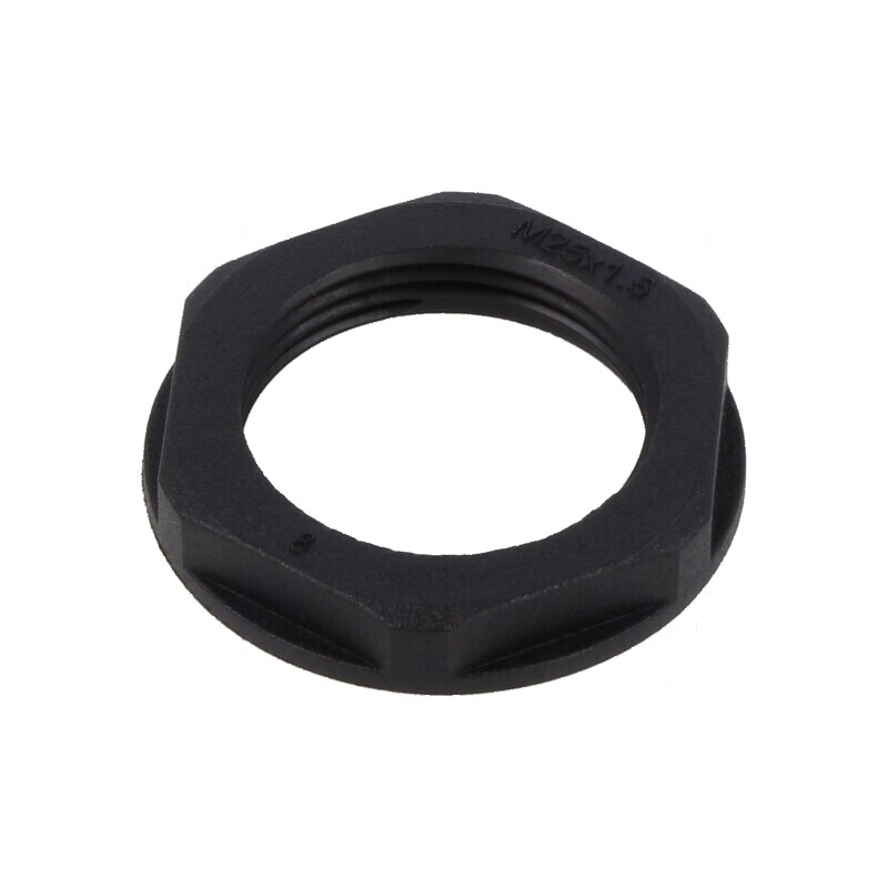 Piuliță M25 poliamidă 32mm neagră cu filet metric și pas 1,5 | Electronic-mag.ro | Componente Electronice Piuliță M25 poliamidă 32mm neagră cu filet metric și pas 1,5 | Electronic-mag.ro | Componente Electronice
