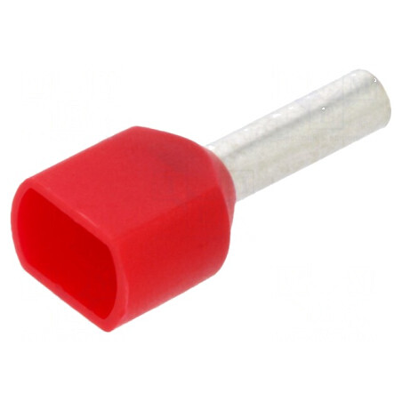 Vârf tub de capăt izolată dublă cupru 1mm² 8mm cositorit | Electronic-mag.ro | Componente Electronice