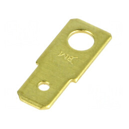 Terminal plat 6,3mm 0,8mm tată M4 neizolat alamă | Electronic-mag.ro | Componente Electronice