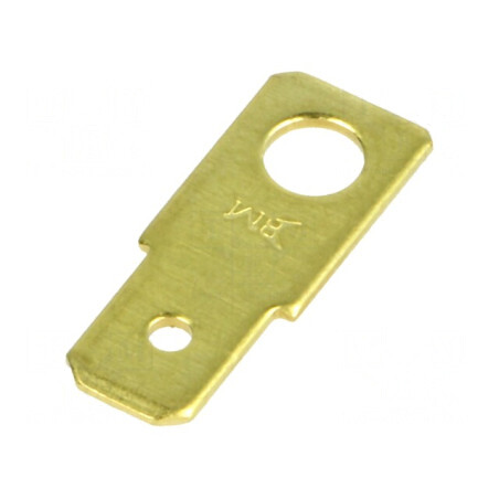Terminal plat 6,3mm 0,8mm tată M4 neizolat alamă | Electronic-mag.ro | Componente Electronice