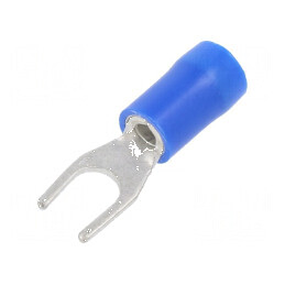 Furcă M4 Ø 4,3mm crimpat pe cablu izolată pentru cabluri 1,5÷2,5mm2 | Electronic-mag.ro | Componente Electronice