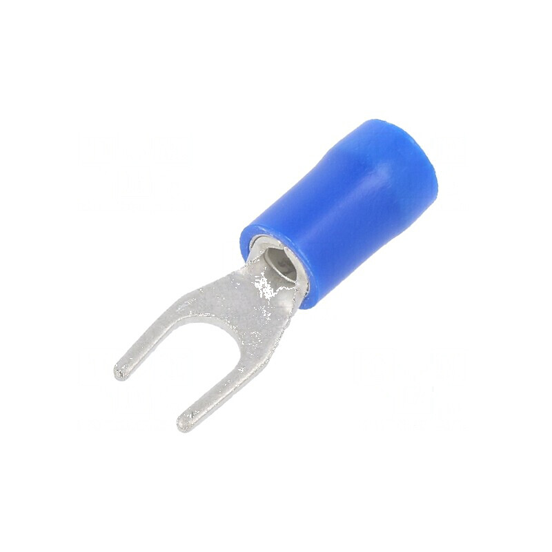 Furcă M4 Ø 4,3mm crimpat pe cablu izolată pentru cabluri 1,5÷2,5mm2 | Electronic-mag.ro | Componente Electronice
