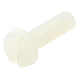 Şurub M3x10 cu cap rotund crestat din poliamidă | Electronic-mag.ro | Componente Electronice