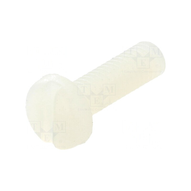 Şurub M3x10 cu cap rotund crestat din poliamidă | Electronic-mag.ro | Componente Electronice