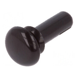 Diblu poliamidă 8mm, diametru orificiu montaj 3,1mm, negru | Electronic-mag.ro | Componente Electronice
