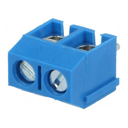 Regletă de conexiuni PCB 90° 5mm, 2 piste 1,5mm² | Electronic-mag.ro | Componente Electronice
