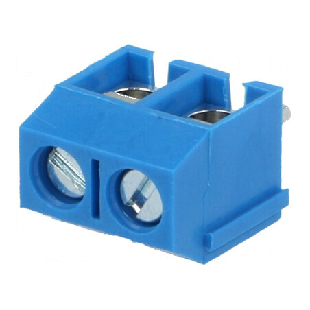 Regletă de conexiuni PCB 90° 5mm, 2 piste 1,5mm² | Electronic-mag.ro | Componente Electronice