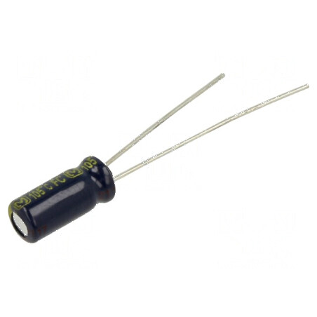 Condensator electrolitic THT 3,3uF 50VDC Ø5x11mm 2mm Raster | Electronic-mag.ro | Componente Electronice