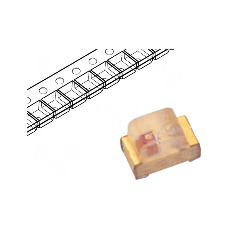 LED SMD 0603 galben 40-80mcd 1,6x0,8x1,1mm 120° 20mA 125mW | Electronic-mag.ro | Componente Electronice