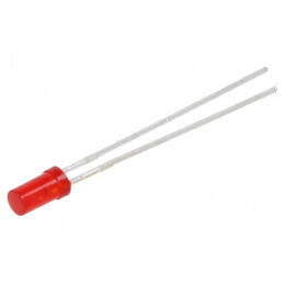 LED 3mm roșie 120-230mcd 140° plat 2 term. | Electronic-mag.ro | Componente Electronice