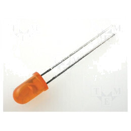 LED 5mm Portocalie 8-30mcd 60° Convex | Electronic-mag.ro | Componente Electronice