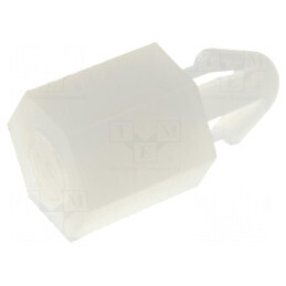 Distanțier PCB poliamidă 6mm naturală cu cheie 5,5mm | Electronic-mag.ro | Componente Electronice