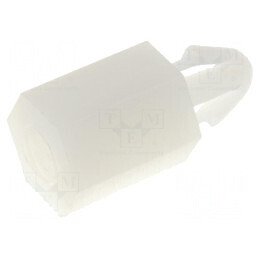 Distanțier PCB poliamidă 7mm naturală cu cheie 5,5mm | Electronic-mag.ro | Componente Electronice