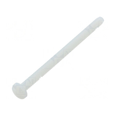 Şurub UNC 6-32 x 50,8 mm cu cap rotund crestat din poliamidă | Electronic-mag.ro | Componente Electronice