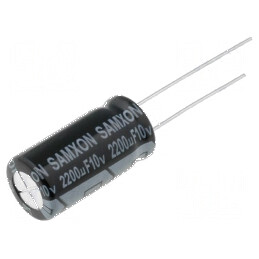Condensator electrolitic THT 2200uF 10V 10x20mm ±20% | Electronic-mag.ro | Componente Electronice