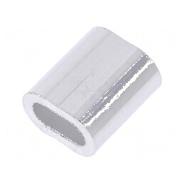 Inel de prindere aluminiu 4mm pentru cabluri, lungime 14mm | Electronic-mag.ro | Componente Electronice