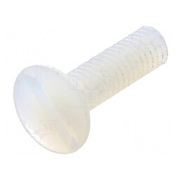 Şurub M4x15 Cap îngropat crestat 1,3mm poliamidă UL94V-2 | Electronic-mag.ro | Componente Electronice