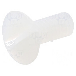Şurub M4x10 Cap îngropat crestat poliamidă UL94V-2 | Electronic-mag.ro | Componente Electronice