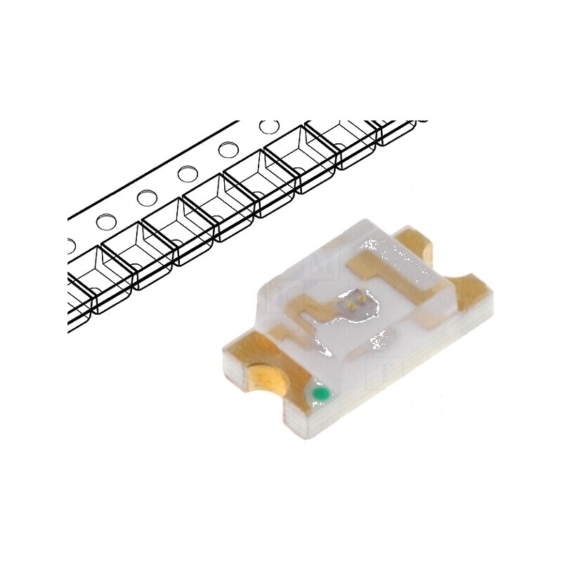 LED SMD 1206 albastru 14-22mcd 3,2x1,6x1,1mm 120° 20mA 100mW | Electronic-mag.ro | Componente Electronice