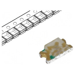 LED SMD 0603 Verde 60-180mcd 1,6x0,8x0,6mm 140° 20mA 95mW | Electronic-mag.ro | Componente Electronice